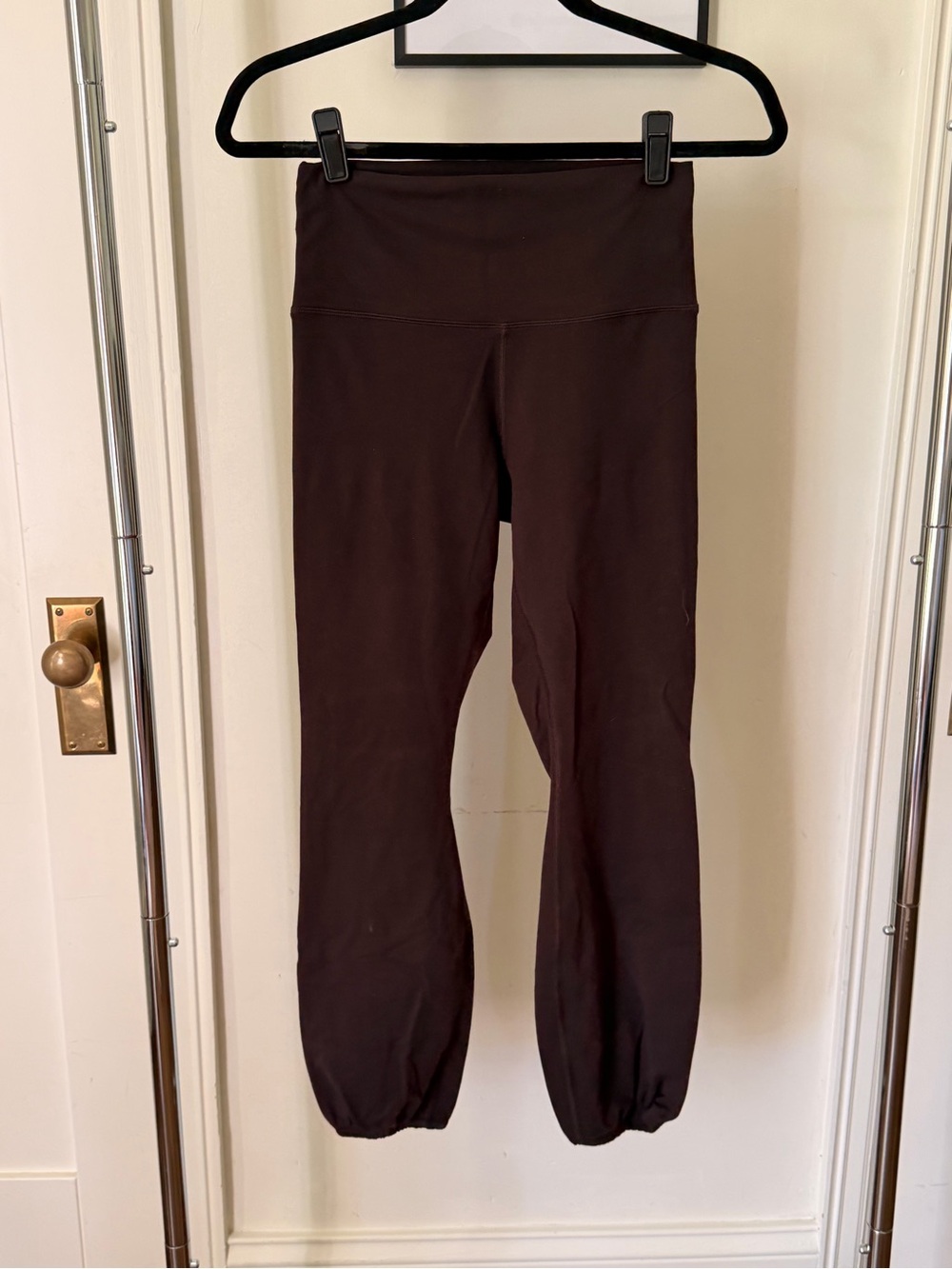 aerie Brown Track Joggers with Elastic Cuffs